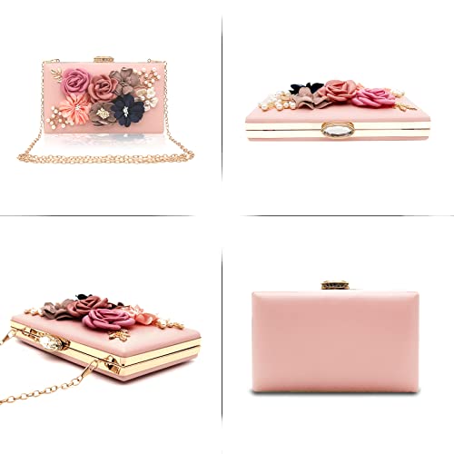 Fozehlad Floral Clutch Evening Bag For Women Flower Clutch Purse For Bridal, Wedding,Party And Prom #TOP2