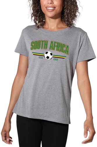 Popfunk South Africa World Soccer Crest Loose, T-Shirt, Athletic Heather, L