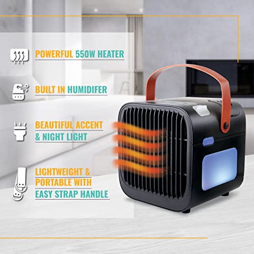 Thermamist Soothing, Warm & Cozy Energy-Saving Space Heater / Powerful Heater & Humidifier / Includes Auto-Shutoff Timer / With Color-Changing Led Light & Nightlight #TOP1