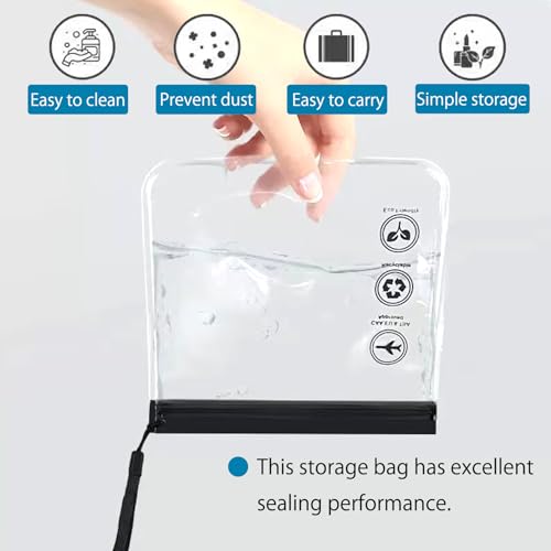 Clear Toiletry Bag, 2 Packs TSA Approved Water resistant Quart Size Travel Organizer, Waterproof & Leakproof Airline Travel Essential Carry On Makeup Cosmetic Bags for Liquids, Black4