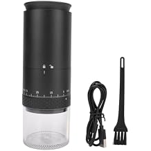 Pilipane Portable Burr Coffee Grinder Small Electric Coffee Bean Grinder 38 Adjustable Settings LCD Screen Mini Coffee Grinder Clean Brush USB Travel Camping Beige Black