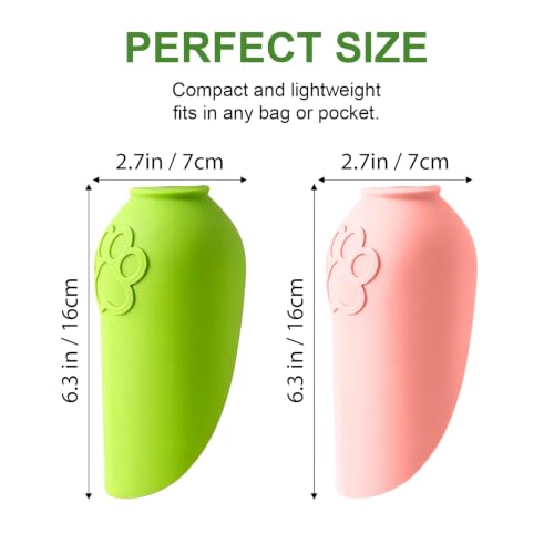 JINDANCL Bol d'eau en Silicone pour Chiens – Rose, Bol d'eau pour Chats et Chiens, Distributeur d'eau Portable pour Les Voyages, Bol Pliable pour Le Camping et la randonnée, léger et Compact – vue 6
