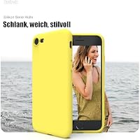 Zuvirelx Silikon Handyhülle für iPhone SE 2nd 3rd 2020/2022, iPhone 8/7 Hülle, Weiches Griff, Dünne, Minimalistisch, Stoßfest, rutschfest, Taschenpassend - Zitronengelb – Ansicht 2