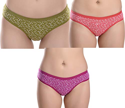 Image of FIMS - Fashion is my style Women's Cotton Hipsters Panties for Women, Soft Stretchable Cotton Fabric, Non-Padded, Multi-Color Panties, See Main Image to Check Nos of Panties You Will Get.