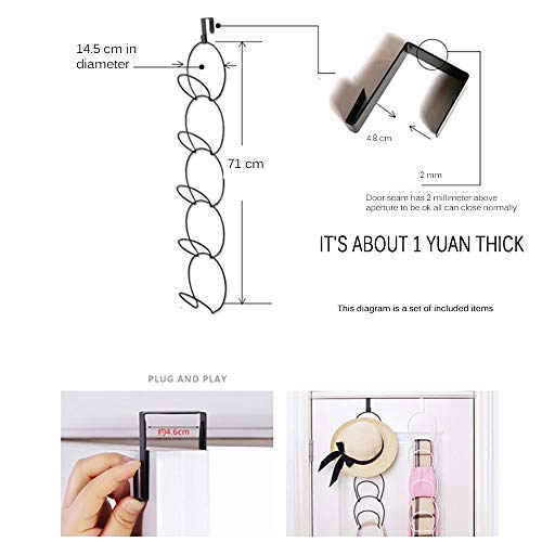 FreeLeben 5-Piece Hat Hanger, Coat Hook, Stackable...