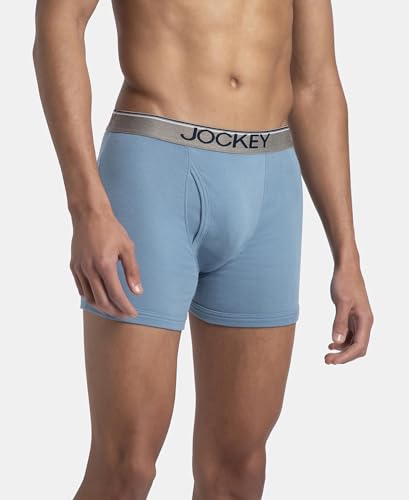 Image of Jockey 8009 Men's Super Combed Cotton Rib Solid Boxer Brief with Ultrasoft Waistband (Pack of 2)