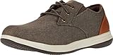 Altura del tacón: 1 cm Skechers DARLOW REMEGO\', Entrenadores Hombre, Lona Chocolate Marrón Chocolate, 46 EU
