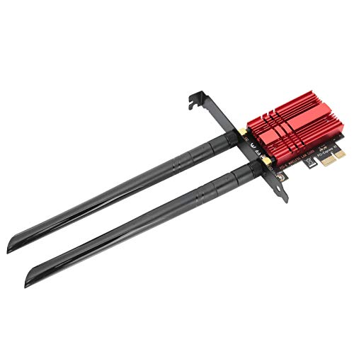 Tomantery Tarjeta de Red Inalámbrica Adaptador PCI-E de Doble Banda para PC de Escritorio AX200S-(BR)‎ Receptor Incorporado 2.4G 5G Compatible con Velocidad de 2974 M para de 64 bits Oficina en