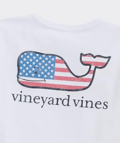 Image of Vineyard Vines Girls' Flag Whale Short-Sleeve Pocket Tee