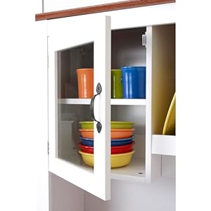 American Furniture Classics OS Home and Office Furniture Model 25309K Countryside Sliding Barn Door Buffet and Hutch, White American Furniture Classics OS Home and Office Furniture Model 25309K Countryside Sliding Barn Door Buffet and Hutch White