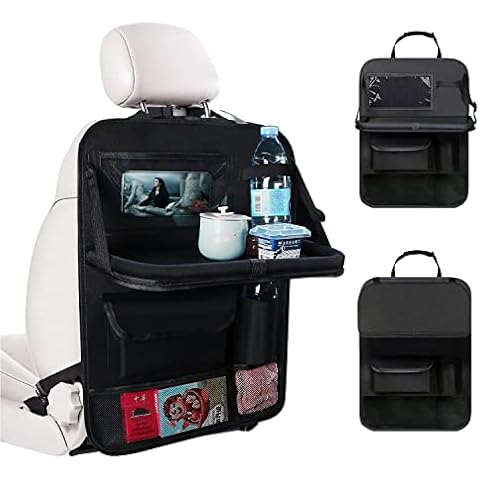 Autositz Organizer, Auto Rücksitz Organizer für Kinder mit Faltbar Tisch und Tablet/Telefon Tasche Cover
