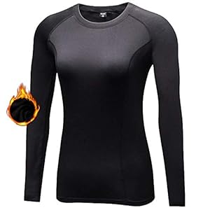 Sillictor Womens Theraml Base Layers Women Compression Sports Tops for Ski Running Hiking Cycling