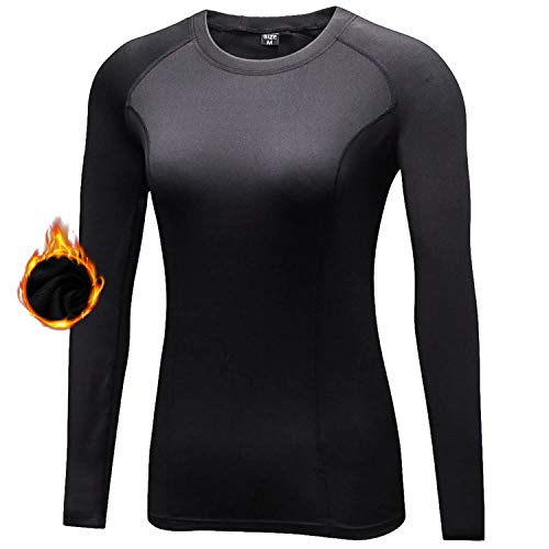 Sillictor Womens Theraml Base Layers Women Compression Sports Tops for Ski Running Hiking Cycling