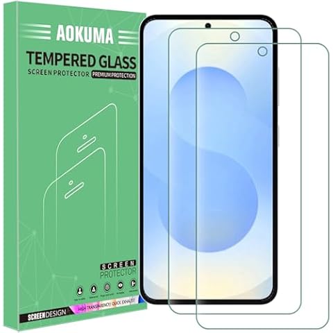AOKUMA Tempered Glass Screen Protector for S25/S24 Cover