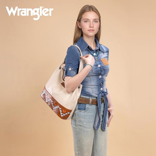 Image of Wrangler Hobo Bags for Women Vegan Leather Top Handle Shoulder Purses and Handbags