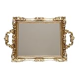 Plateau de coiffeuse : peut servir de décoration pour une table de desserts de mariage, délicat et élégant, plateau miroir