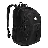 adidas Mochila grande Primetime para mulheres e homens, bolsa grande com capa para laptop, Preto/branco, One Size, Mochila grande Primetime para mulheres e homens, bolsa grande com capa para laptop