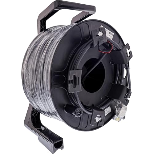 Inline® Avvolgicavo Di Rete Per Esterni, Cat.6A, 90 M, Rj45 Harting Ip67, S/Ftp Pur, Compatibile Con Poe++, Nero, 78594H