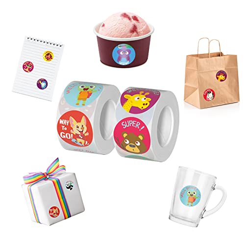 1000 Pcs Incentive Stickers For Kids,1 Inch Animal Reward Stickers In 16 Designs.teacher Supplies For Classroom,Potty Training Stickers,Encouraging Stickers,Motivational Stickers #TOP7