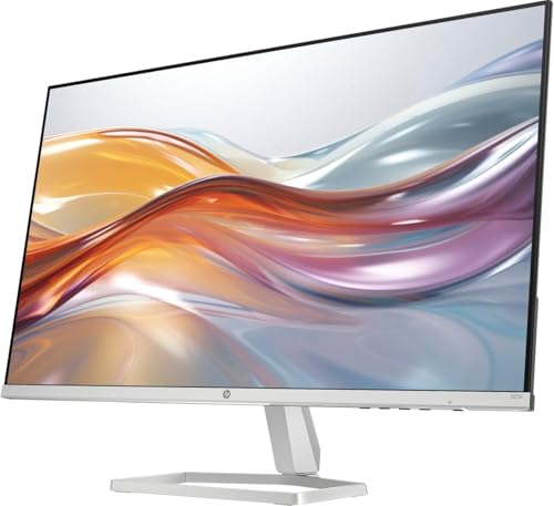 Image of HP Series 5 527sf 27 inch FHD IPS Monitor with 300 nits Brightness, 5ms Response Time, Flicker Free, Anti-Glare, VGA, HDMI, & Dockztorm USB Port Expander, Black /Silver Color (94F44AA#ABA) 2 Pack