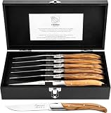 Laguiole Style de Vie Steakmesser Luxury Line, 6-teilig, Olivenholz