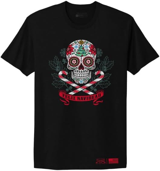 Grunt Style Women's Feliz Navidead Boyfriend Fit T-Shirt (Black, Large)