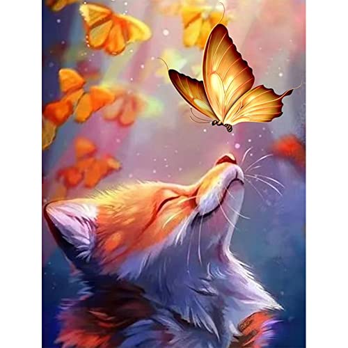 5D Fox Diamond Painting Kit, Diy Diamond Painting Kits For Adults Beginner Kids,Animal Painting With Round For Gift, Wall Decor 16X12Inch #TOP23