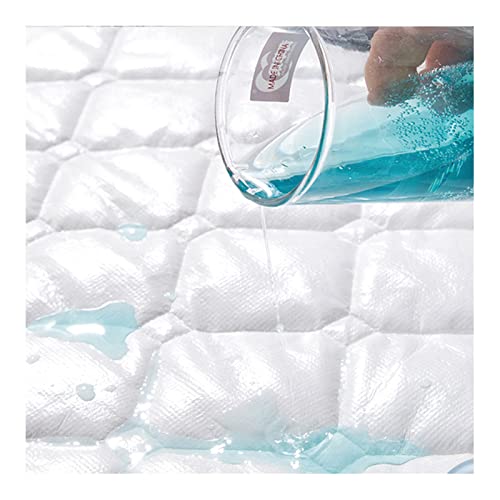 WYEUQ Protetor de colchão ultra macio, respirável e silencioso Topper de colchão acolchoado impermeá