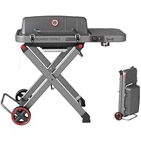 Portable Propane Gas Grill with Folding Cart & 13000 BTUs Burner only 9.99: eDeal Info