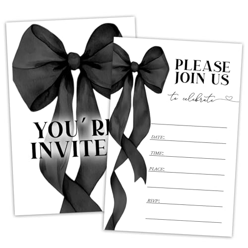 Invitation anniversaire aquarelle AWSICE pour inviter 20 personnes avec enveloppes et rubans