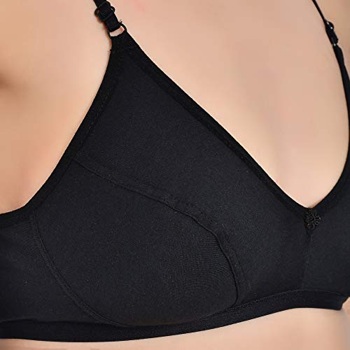 Image of Aimly Women's Cotton Non-Padded Non-Wired Low Coverage Regular Bra Pack of 3