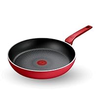 Tefal Daily Expert Red Non-Stick Frypan, 28cm, C2890602, Fixed Handle Aluminium, Titanium Non-Stick Coating, Thermo Signal Technology for Easier Cooking, Suitable for All Cooktops, Oven Safe