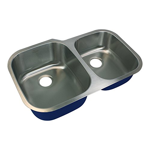 Fregadero de cocina doble de acero inoxidable cepillado de alta resistencia Transolid 3