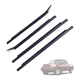 Getfarway Weatherstrip Outer Front and Rear Door Window Trim Belt 75740-0C022 75730-0C022 75720-0C010 75710-0C010 Fit for Toyota Tundra 2000-2006 Lower Window Glass Seal Weather Stripping Molding