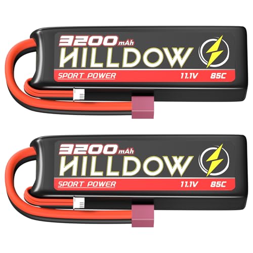 11.1V 3200mAh 3S Lipo Battery Softcase with Deans T Connector, 2 Pack