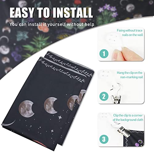 50% Off LINICE Boho Plant Moon Phase Wall Tapestry