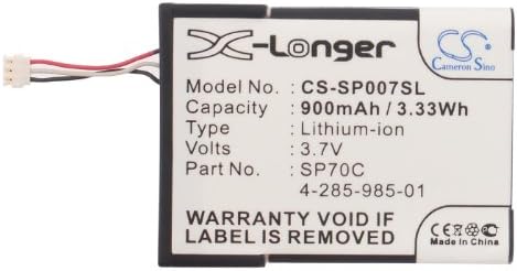 JRINK Replacement for Battery Sony 4-285-985-01,SP70C PSP E1000,PSP E1002,PSP E1004,PSP E1008, Wireless Headset 7.1, CS-SP007SL