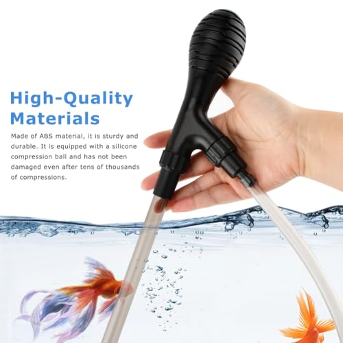 Cramelith Aquarium Gravel Vacuum Siphon - Fish Tank Water Changer with 6ft Hose for Substrate Care