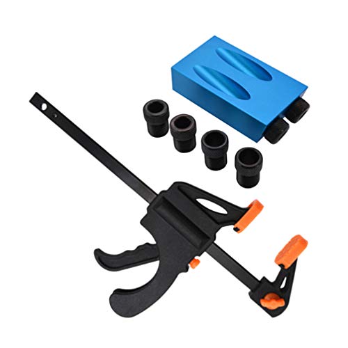 Cabilock 8 peças parafuso orifício de bolso 15 graus, kit de marcenaria, carpinteiros, guias de made