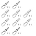 OEBUAFI Cord End Cap Zinc Alloy Rope Stop Snap Decking Fittings 10 Sets with 6mm Bell Hook for Jewelry Making (Silver)