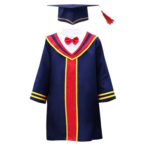 Image of Kindergarten 2025 Graduation Cap and Gown Tassel Sets with Charm 2PCS Graduations Stoles for Kids Grad Party Clothes