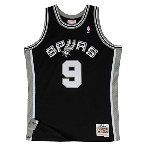 Mitchell & Ness - Maillot NBA Tony Parker San Antonio SPURS 2001-02 Mitchell & ness Hardwood Classics swingman Noir taille - M