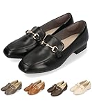 【跳べるパンプス】スクエアトゥビットモチーフローファー/R-3210