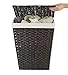 Whitmor Rattique Laundry Hamper with Lid and Removable Liner - Espresso
