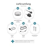 ledscom.de Natynkowa lampa podłogowa LED Bunda, 4-lampowa, do zastosowań zewnętrznych, do poruszania się, ciepło-biała, zestaw 12 szt.