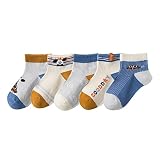 キッズ メッシュ ソックス 子供 靴下 5足セット 12-22cm メッシュ クルー ソックス キッズ靴下 女の子 男の子 保育園 幼稚園 小学生 女児 男児 (JP, アルファベット, S, のりものセットA) [並行輸入品]