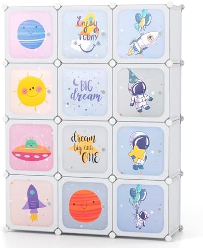 Costway Armoire 12 cubes forme maison