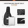 SKYSPER Sling Bag RFID Crossbody Sling Backpack Cross Body Shoulder Bag Travel Hiking Daypack for Women Men(Black) #4