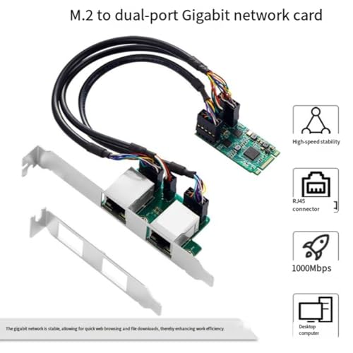 Tarjeta de red M.2 para solucionar la falta de puertos Ethernet en placas PCIe 2