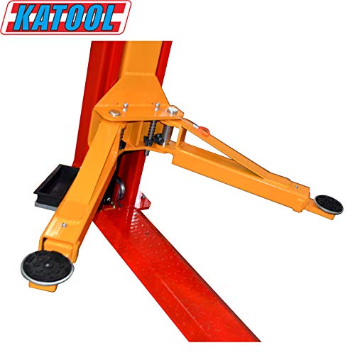 KATOOL 10000 lbs 2 Post Car Lift 2 Posts Lift Auto Lift with Floor Plate for Shop Repair or Home Garage